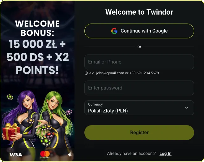 Twindor rejestracja Twindor rejestracja